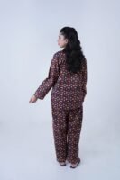 Base Blue Winter Cotton Food Printed PJ Set for Women