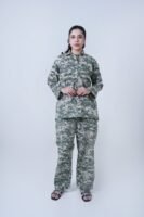 Grey Winter Cotton Foji Printed Co-ord Set for Women