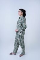 Grey Winter Cotton Foji Printed Co-ord Set for Women