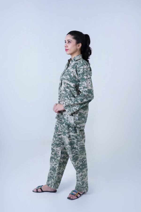 Grey Winter Cotton Foji Printed Co-ord Set for Women