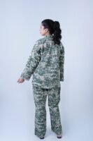 Grey Winter Cotton Foji Printed Co-ord Set for Women
