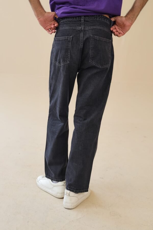 Unisex loose Fit Grey Jeans 100% Cotton, Dark Grey