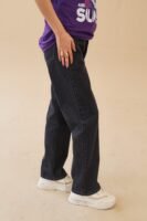 Unisex loose Fit Grey Jeans 100% Cotton, Dark Grey