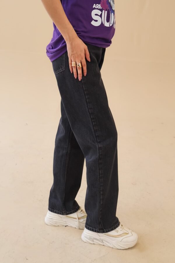 Unisex loose Fit Grey Jeans 100% Cotton, Dark Grey