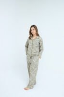 Grey Winter Cotton Candy Printed PJ Set for Women