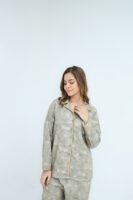 Grey Winter Cotton Candy Printed PJ Set for Women
