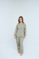 Grey Winter Cotton Candy Printed PJ Set for Women