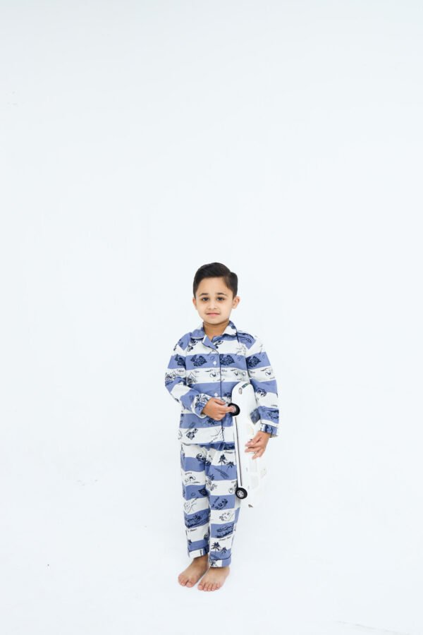 Horizontal stripe print cotton kids wear
