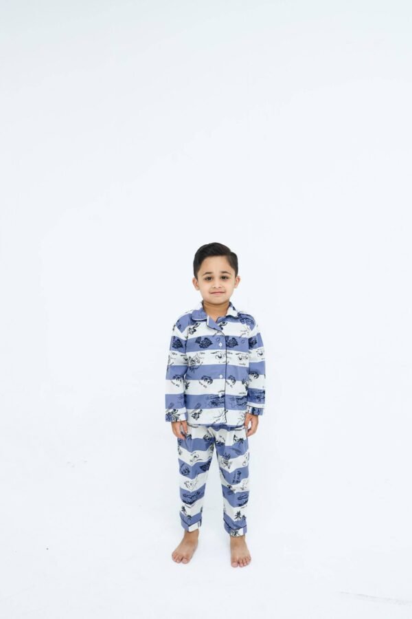 Horizontal stripe print cotton kids wear