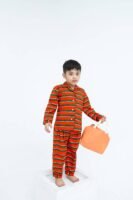 Festive stripe print winter cotton kids wear