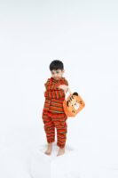 Festive stripe print winter cotton kids wear