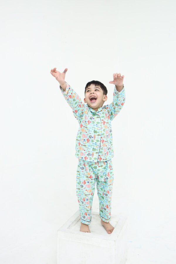 Fishy Fun print winter cotton kids wear
