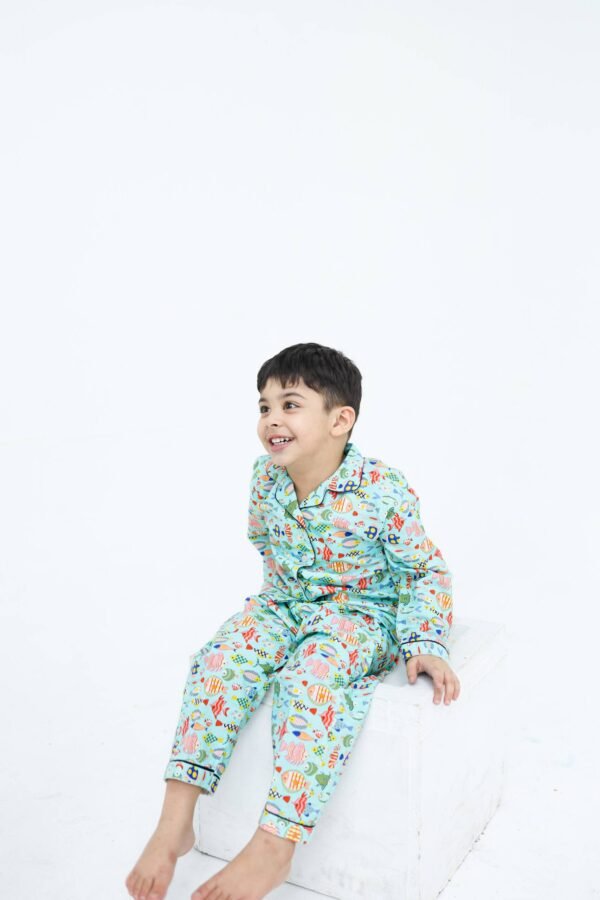Fishy Fun print winter cotton kids wear