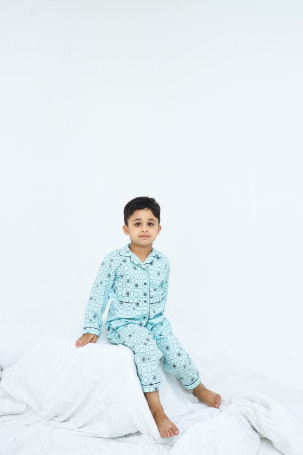 sky Alpha print cotton kids wear