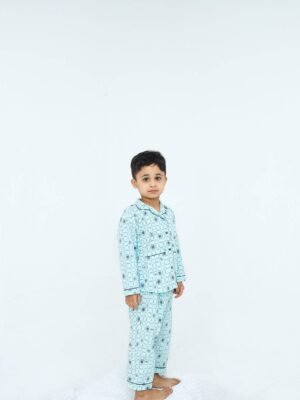sky Alpha print cotton kids wear