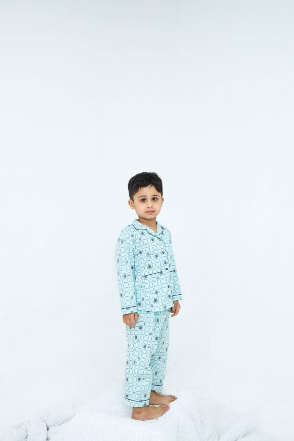 sky Alpha print cotton kids wear