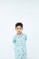 sky Alpha print cotton kids wear
