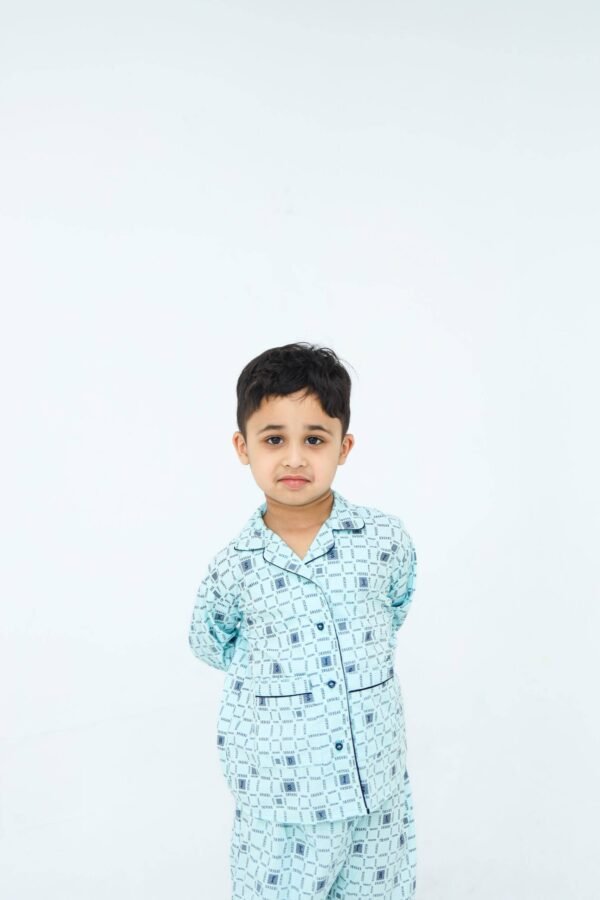 sky Alpha print cotton kids wear